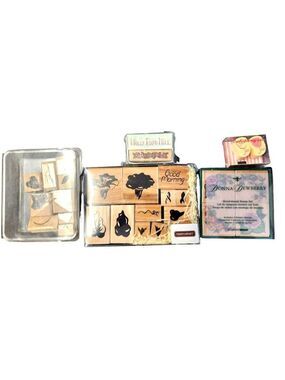 Flower stamps from Stampin Up, Close to my Heart, Donna Dewberry & 2 more, Stamp